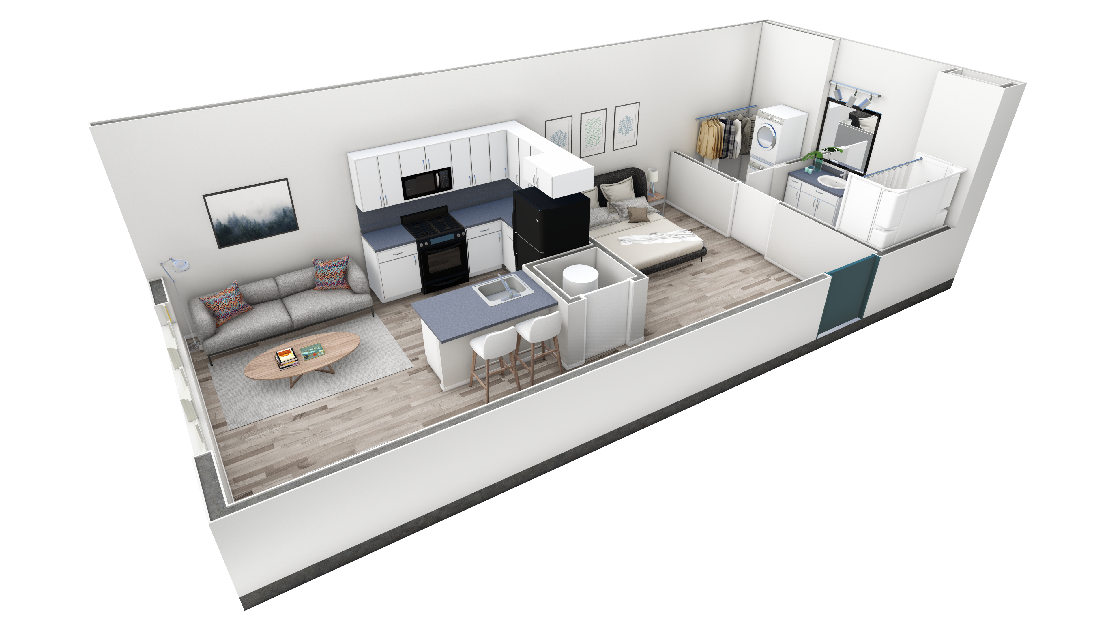 Authentix Town Creek studio floor plan image - Lenoir City, TN